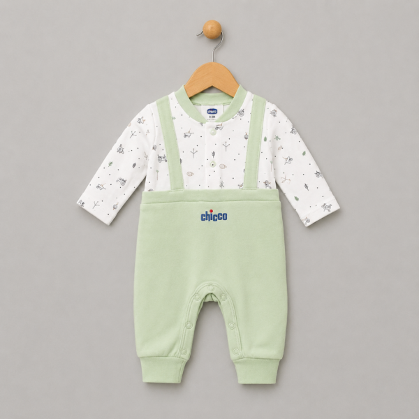 Chicco Baby Boy Green Romper