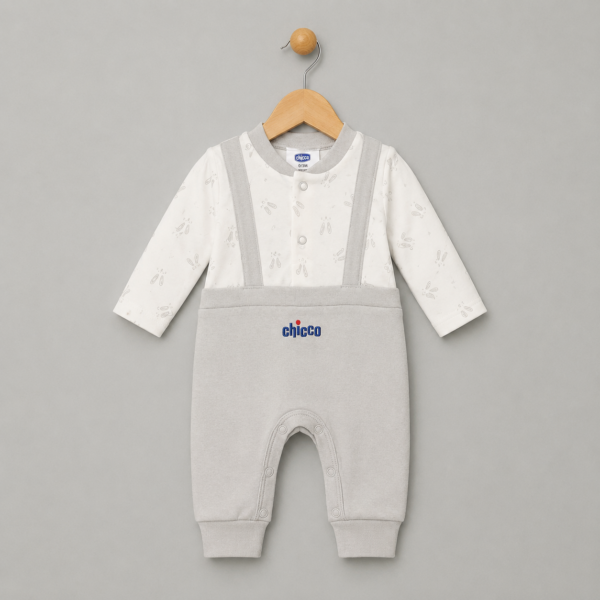 Chicco Grey Bunny Baby Romper