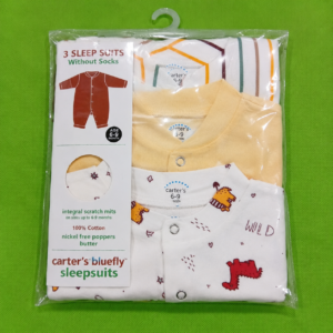 Thailand Imported Baby 3-Piece Bodysuit & Clothing Set